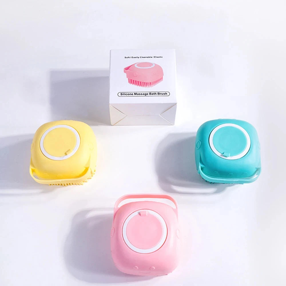 Soft Silicone Pet Bath Massage Brush and Grooming Glove