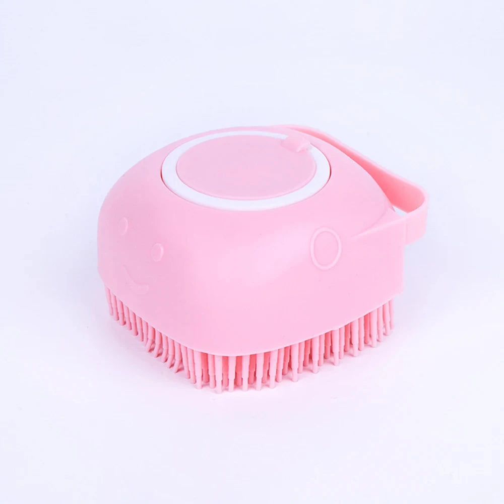 Soft Silicone Pet Bath Massage Brush and Grooming Glove