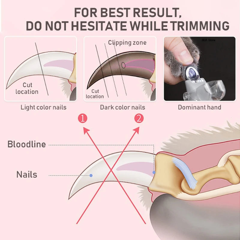 Dog Grooming Equipment Pet Nail Clipper & Trimmer for Dogs Cats - Safe Grinder Cutter Home Supplies Accessories