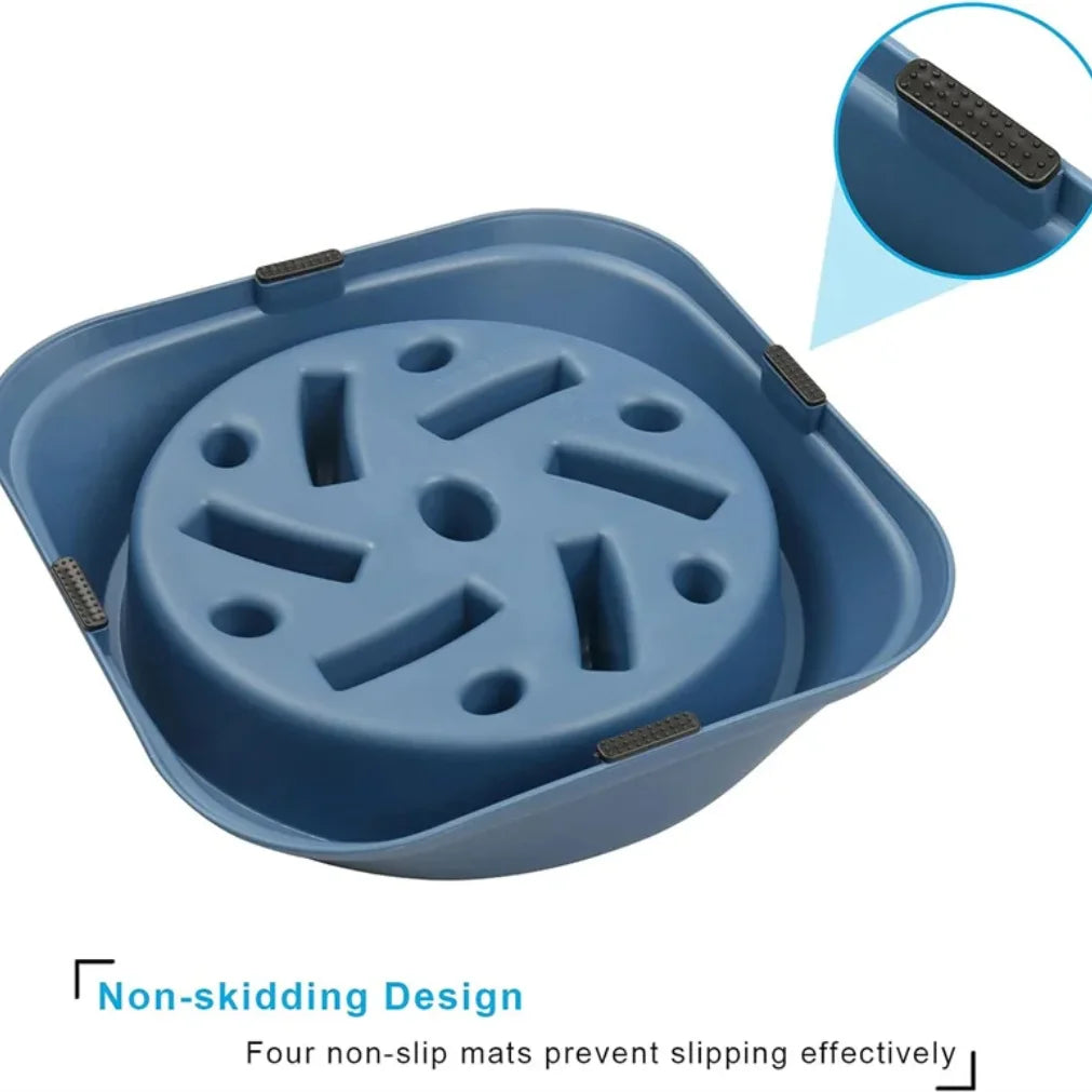 Slow Feeder Dog Bowl – Anti-Choke Puzzle Feeding Bowl