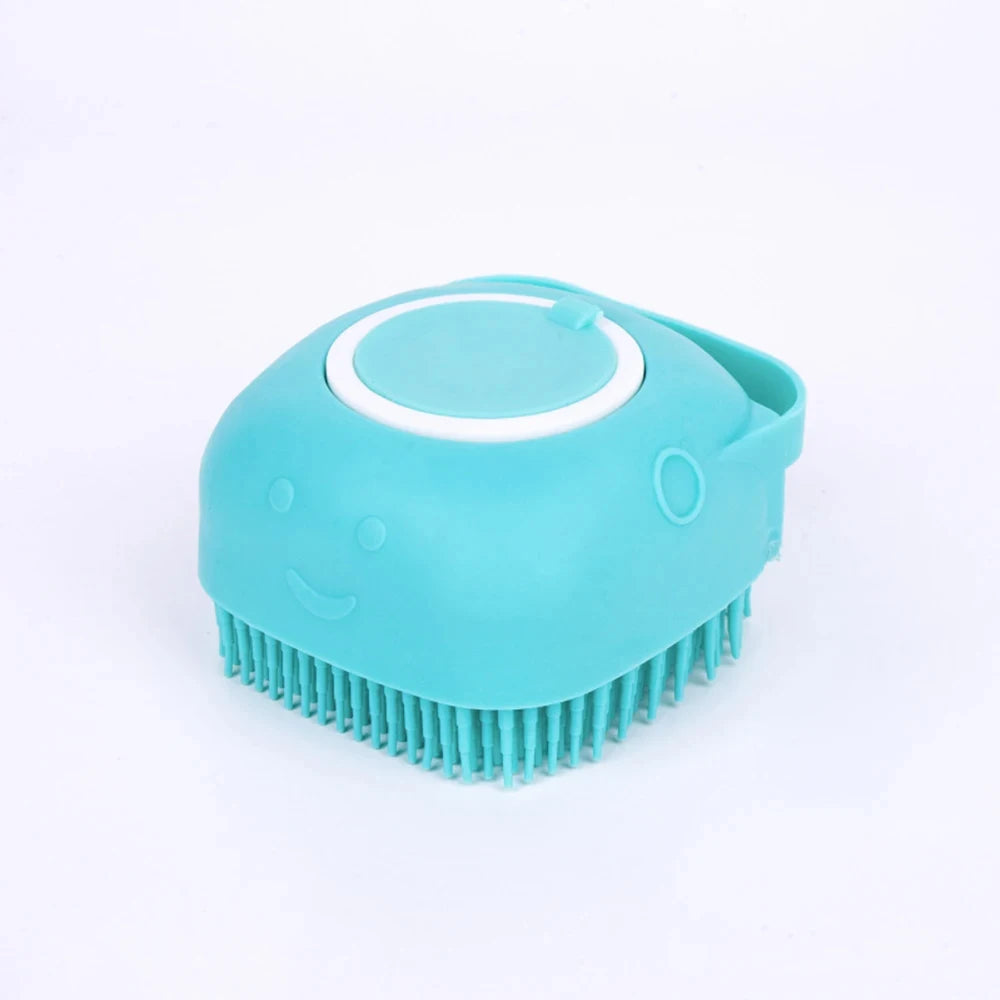 Soft Silicone Pet Bath Massage Brush and Grooming Glove