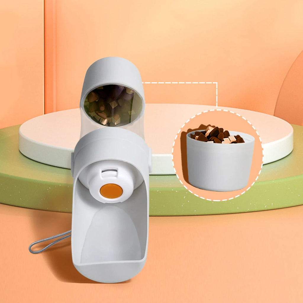 Portable Dog Cat Water Bottle with Storage Food and Water Container