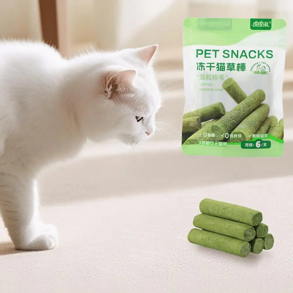 6pcs Cat Grass Teeth Grinding Stick