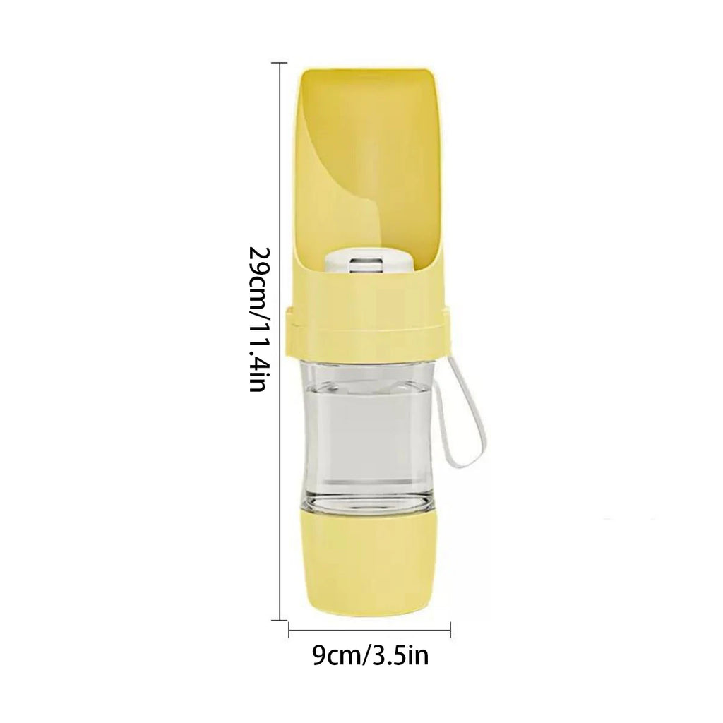 Portable Dog Cat Water Bottle with Storage Food and Water Container