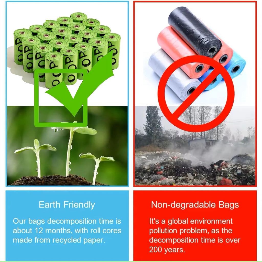 EPI Biodegradable Lavender Scented Leakproof Dog Poop Bags with Dispenser