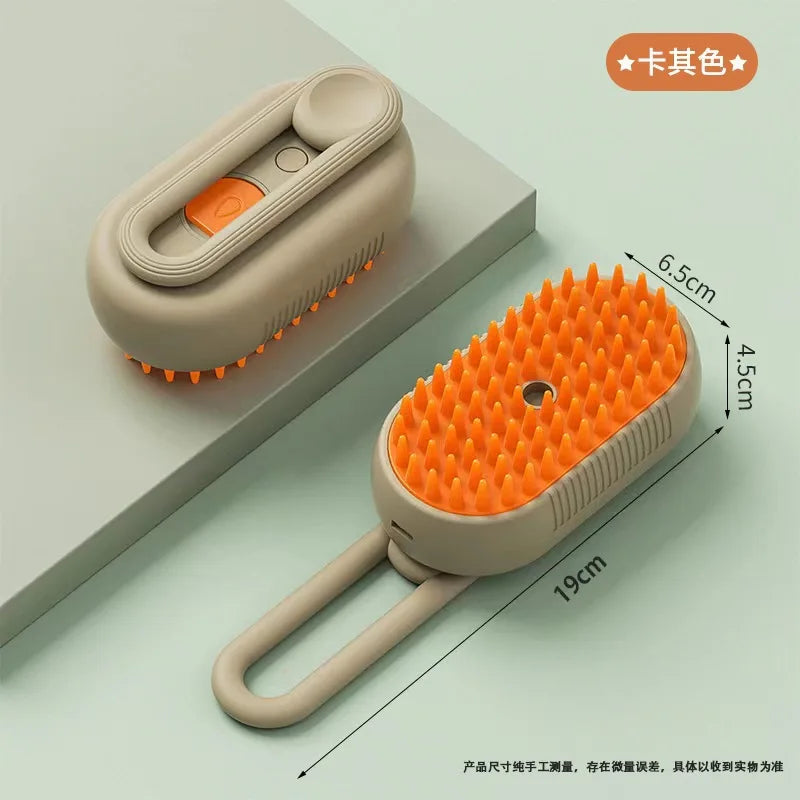 3-in-1 Electric Steamy Pet Grooming Brush for Cats and Dogs