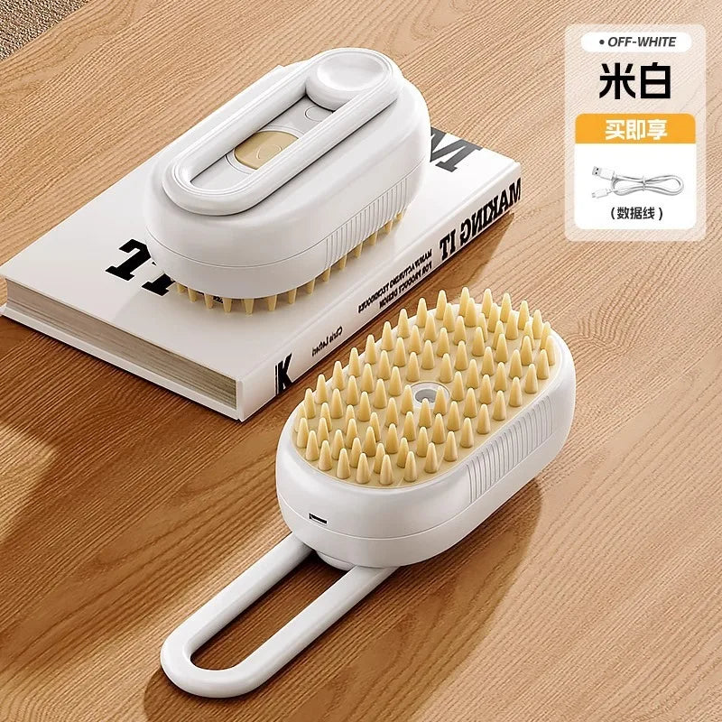 USB Rechargeable Pet Grooming and Massage Brush for Dogs and Cats