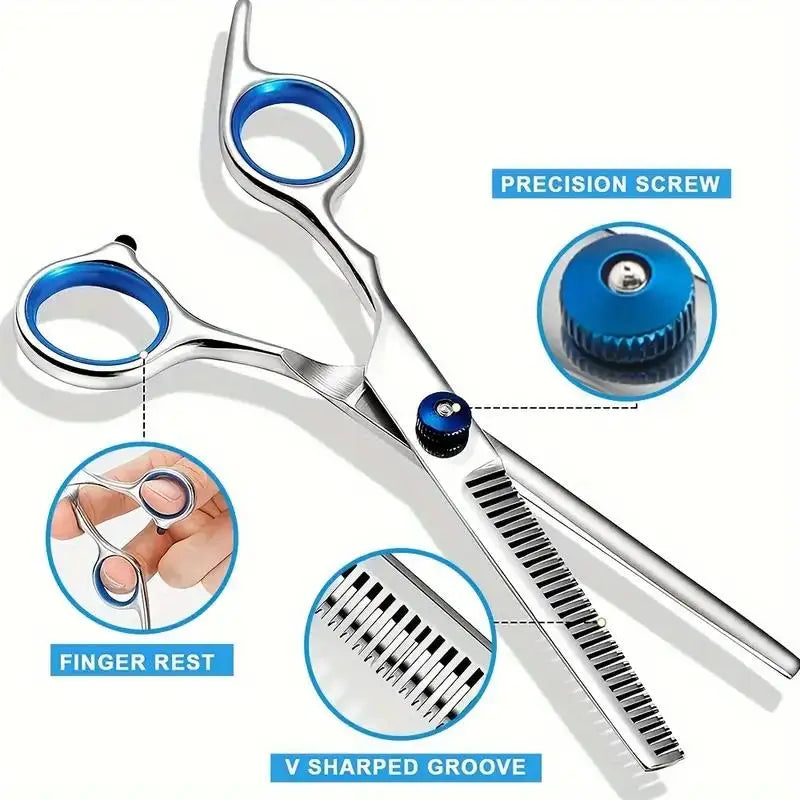 4PCS Pet Grooming Shears – Safe Stainless Steel Scissors