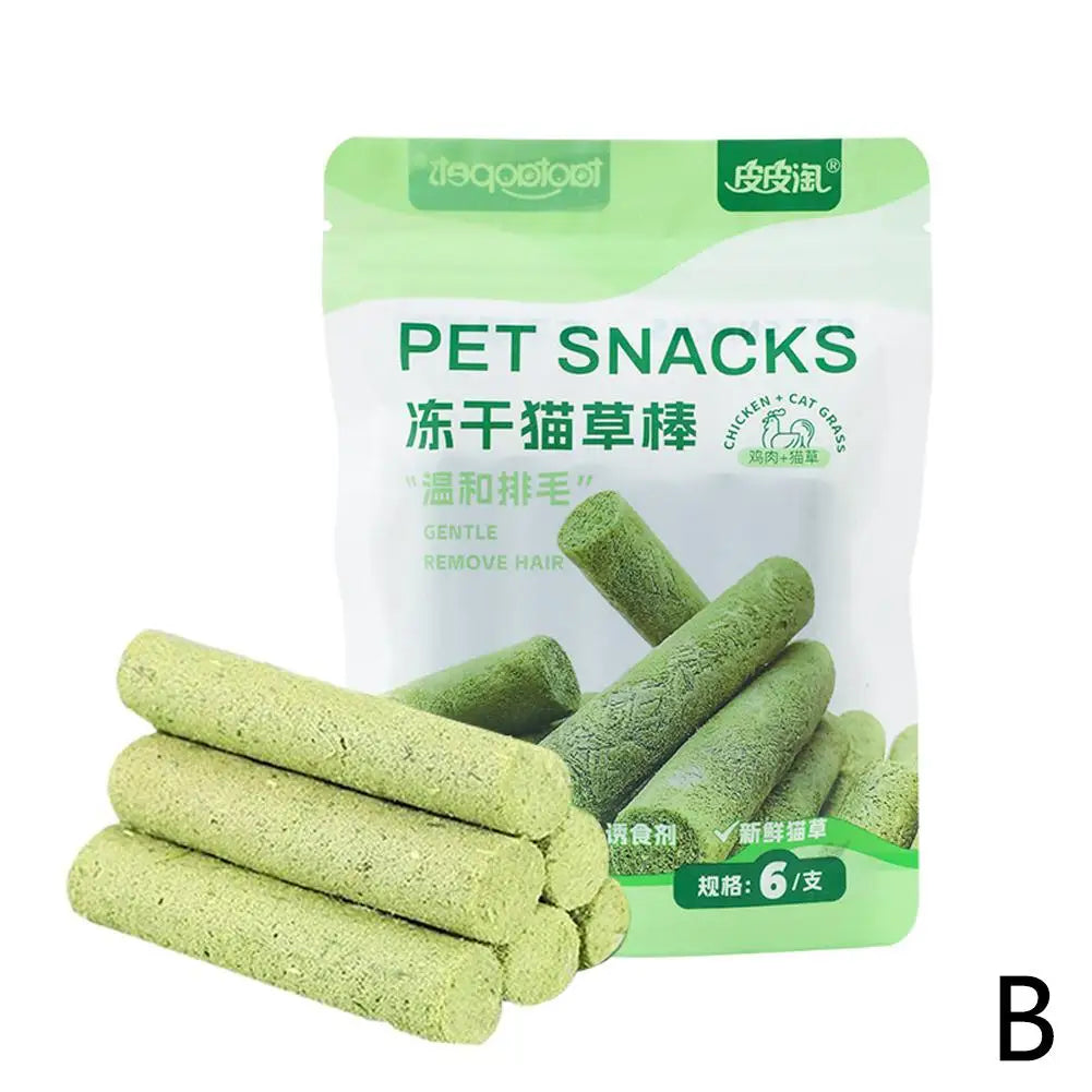 6pcs Cat Grass Teeth Grinding Stick