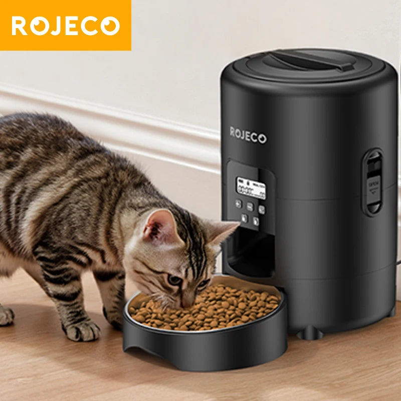 ROJECO 2L Automatic Pet Feeder with Button Control
