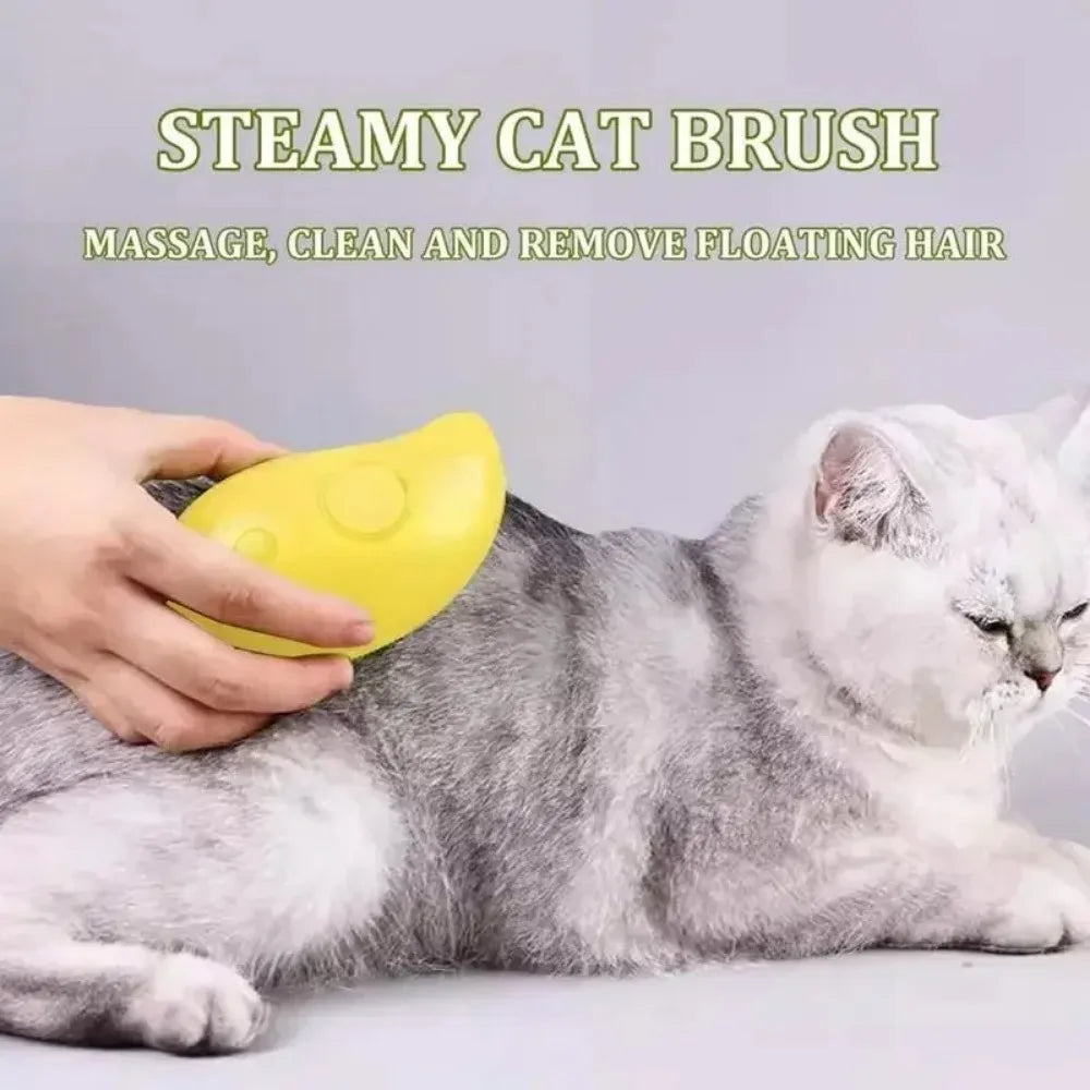 3-in-1 Electric Steamy Pet Grooming Brush for Cats and Dogs