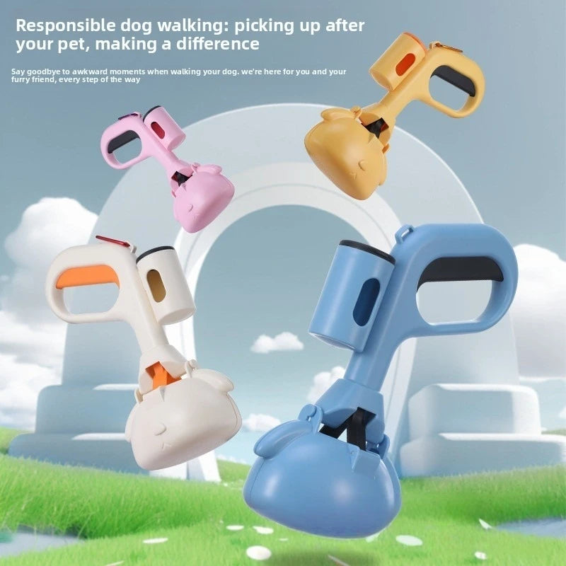 Portable Dog Pooper Scooper, Eco-Friendly Pet Waste Cleaner for Outdoor Walking, Dog Poop Pick-up Tool