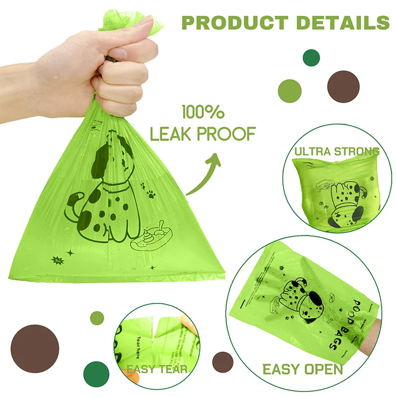 EPI Biodegradable Lavender Scented Leakproof Dog Poop Bags with Dispenser