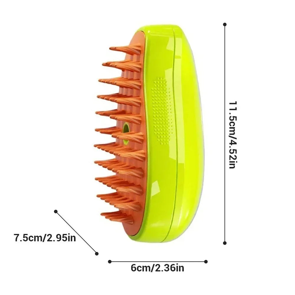 3-in-1 Electric Steamy Pet Grooming Brush for Cats and Dogs