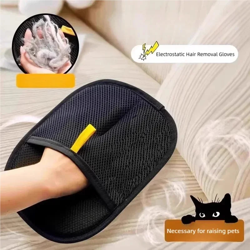 Reusable Washable Pet Hair Removal Gloves Portable Lint Dehairing Tool for Clothes Couch Dog Cat Grooming Pet Accessories