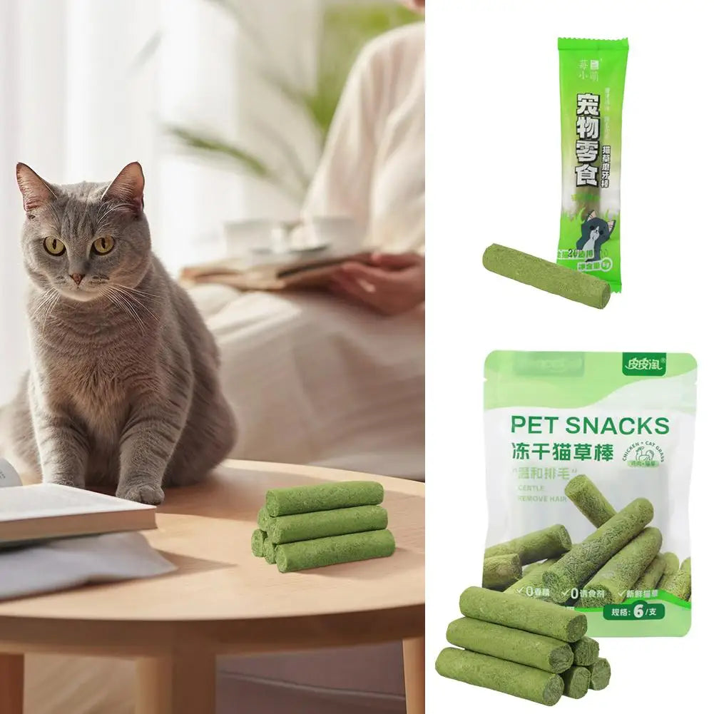6pcs Cat Grass Teeth Grinding Stick