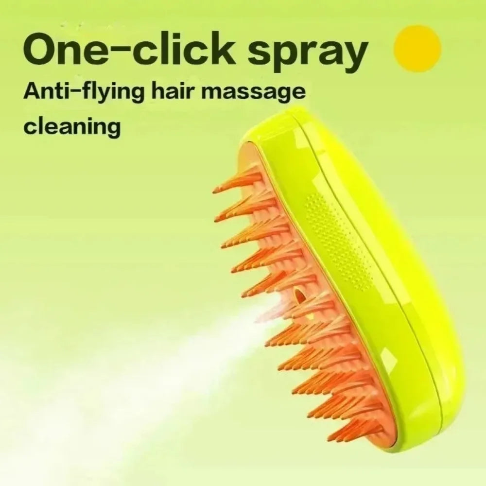 3-in-1 Electric Steamy Pet Grooming Brush for Cats and Dogs