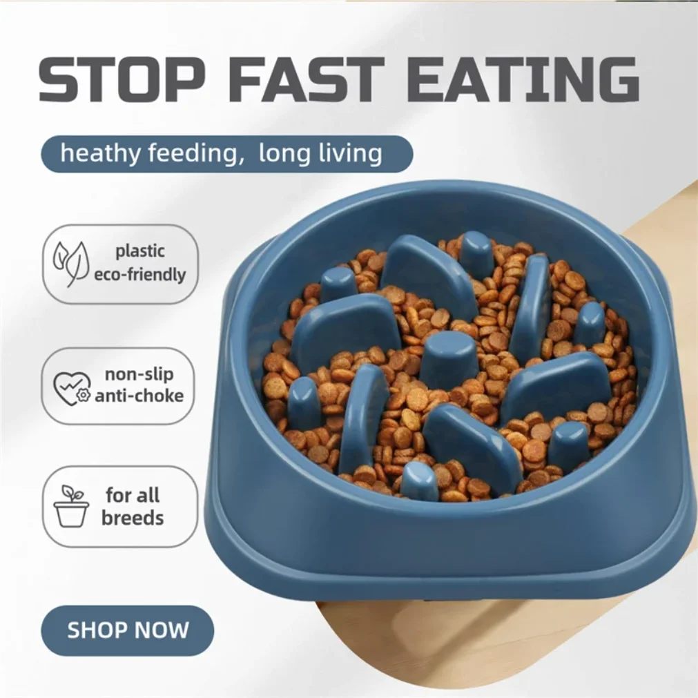 Slow Feeder Dog Bowl – Anti-Choke Puzzle Feeding Bowl